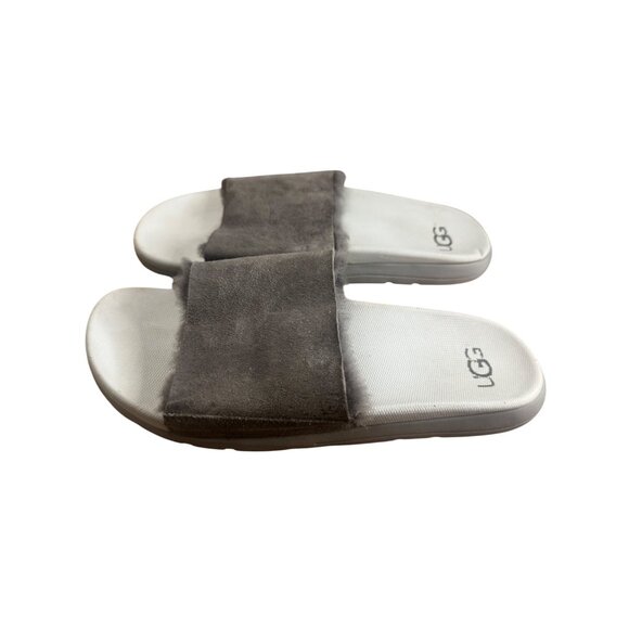 Ugg Xavier Twinface Gray Suede Sheepskin Sherpa Slide Men’s Sandals Size 10 US - Picture 5 of 5